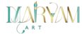 MARYAM ART GALLERY LOGO , לוגו מרים ארט בצבע זהב וירוק טורקיז